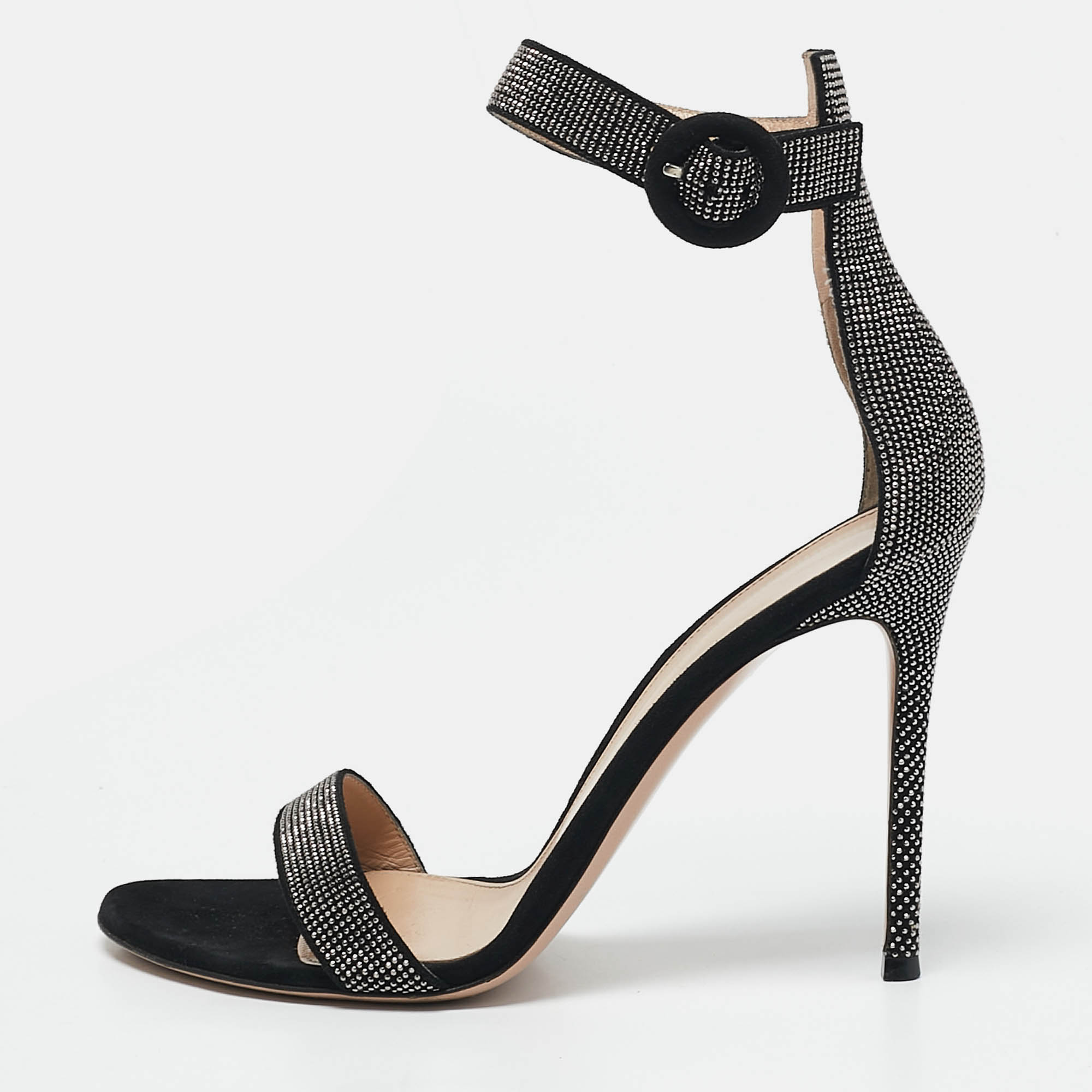 Gianvito Rossi Black Suede Studded Lennox Sandals Size 40, Sandals - Luxury Closet catalog