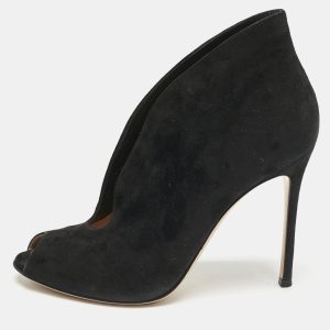Gianvito Rossi Black Suede Vamp Booties Size 40, Boots - Luxury Closet catalog