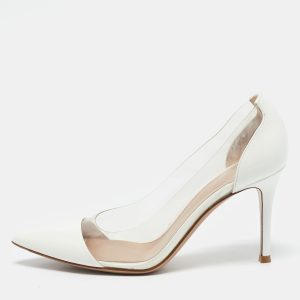 Gianvito Rossi White Patent Leather and PVC Plexi Pumps Size 36, Pumps - Luxury Closet catalog