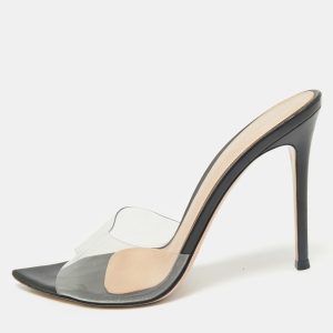 Gianvito Rossi Black PVC Elle Slide Sandals Size 38, Sandals - Luxury Closet catalog