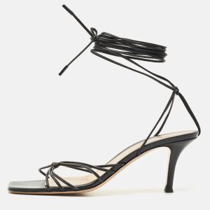 Gianvito Rossi Black Leather Sylvie Sandals Size 37.5, Sandals - Luxury Closet catalog