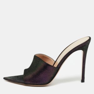 Gianvito Rossi Purple Suede Elle Slide Sandals Size 38, Sandals - Luxury Closet catalog