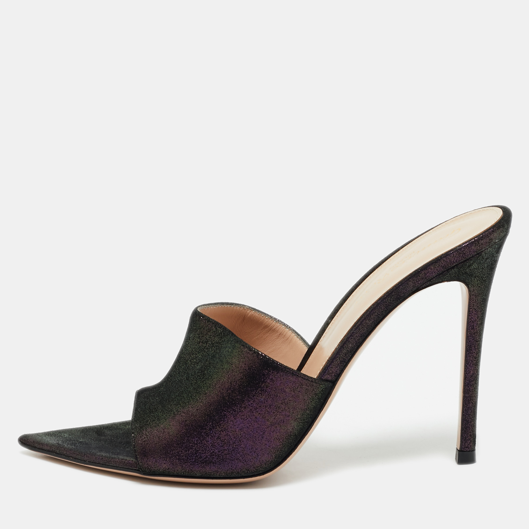 Gianvito Rossi Purple Suede Elle Slide Sandals Size 38, Sandals - Luxury Closet catalog