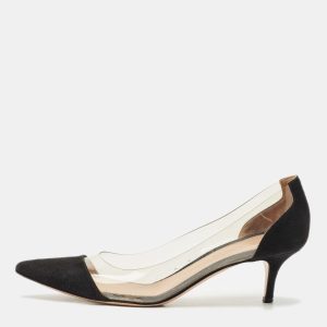 Gianvito Rossi Black/Transparent Suede and PVC Plexi Pumps Size 39, Pumps - Luxury Closet catalog