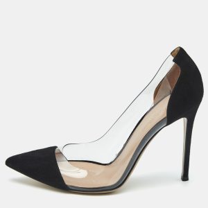 Gianvito Rossi Black Suede and PVC Plexi Pumps Size 41, Pumps - Luxury Closet catalog