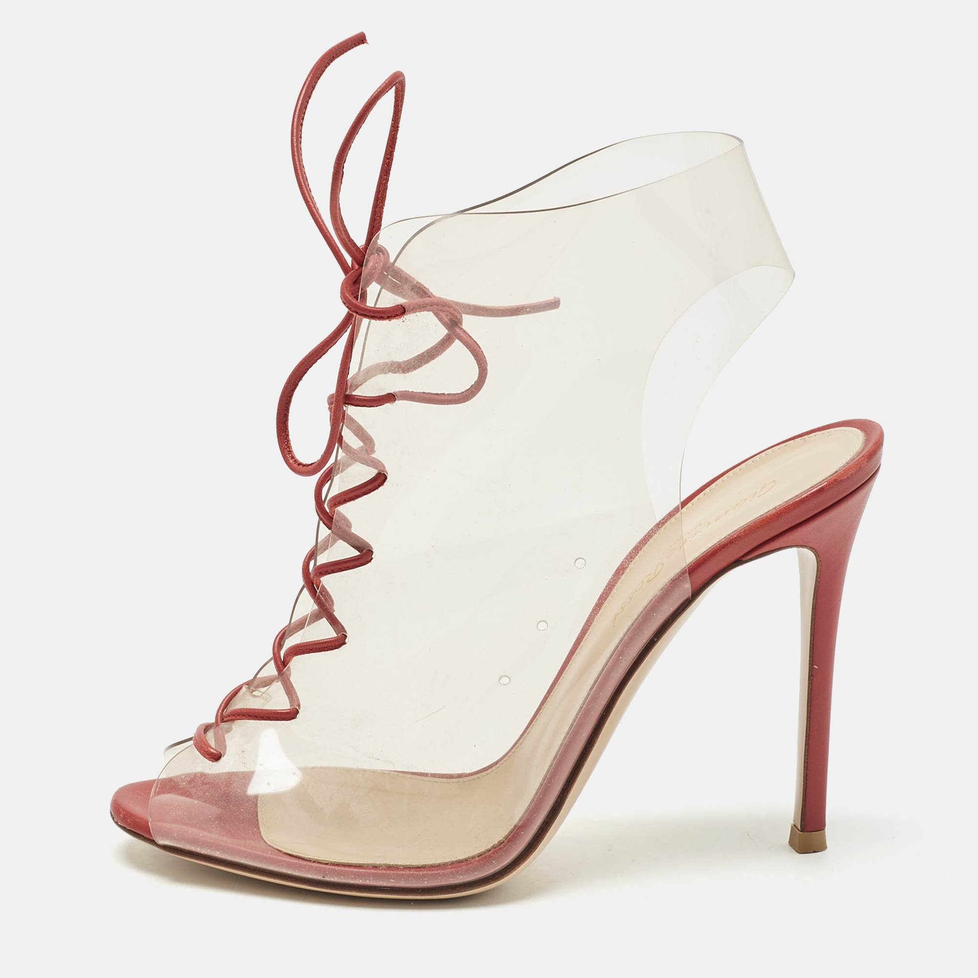 Gianvito Rossi Red PVC and Leather Helmut Boots Size 39, Boots - Luxury Closet catalog