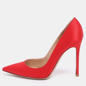 Gianvito Rossi Red Satin Pumps Size 40, Pumps - Luxury Closet catalog
