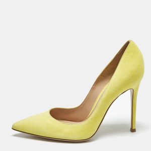 Gianvito Rossi Green Suede Pointed Toe Pumps Size 39, Pumps - Luxury Closet catalog