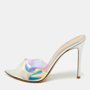 Gianvito Rossi Iridescent PVC Elle Slide Sandals Size 39, Sandals - Luxury Closet catalog