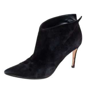 Gianvito Rossi Black Suede Kat Mid Booties Size 40.5, Boots - Luxury Closet catalog
