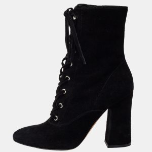 Gianvito Rossi Black Suede Ankle Boots Size 39, Boots - Luxury Closet catalog
