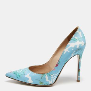 Gianvito Rossi Multicolor Floral Print Fabric Lisa Ponker Pumps Size 39, Pumps - Luxury Closet catalog