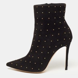 Gianvito Rossi  Black Suede Studded Ankle Boots Size 41, Boots - Luxury Closet catalog