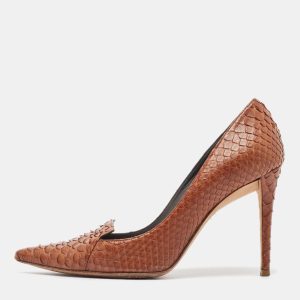 Gina Brown Python Pointed Toe Pumps Size 37.5, Pumps - Luxury Closet catalog