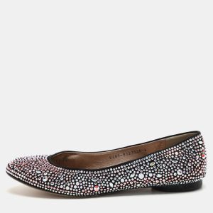Gina Black Satin Crystal Embellished Ballet Flats Size 39, Flats - Luxury Closet catalog