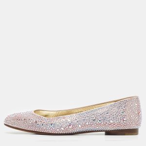Gina Purple Satin Crystal Embellished Ballet Flats Size 39.5, Flats - Luxury Closet catalog