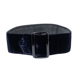 Giorgio Armani Dark Blue Velvet Buckle Waist Belt 55CM, Belt Buckles - Luxury Closet catalog