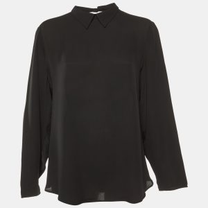 Giorgio Armani Black Silk Long Sleeve Blouse L, Shirts & Tops - Luxury Closet catalog