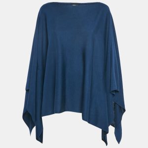 Giorgio Armani Navy Blue Stretch Knit Poncho S, Sweaters & Cardigans - Luxury Closet catalog