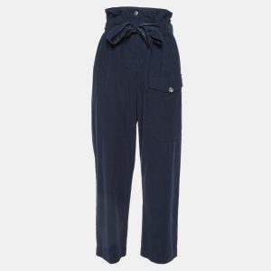 Giorgio Armani Midnight Blue Corduroy Belted Trousers S, Clothing - Luxury Closet catalog