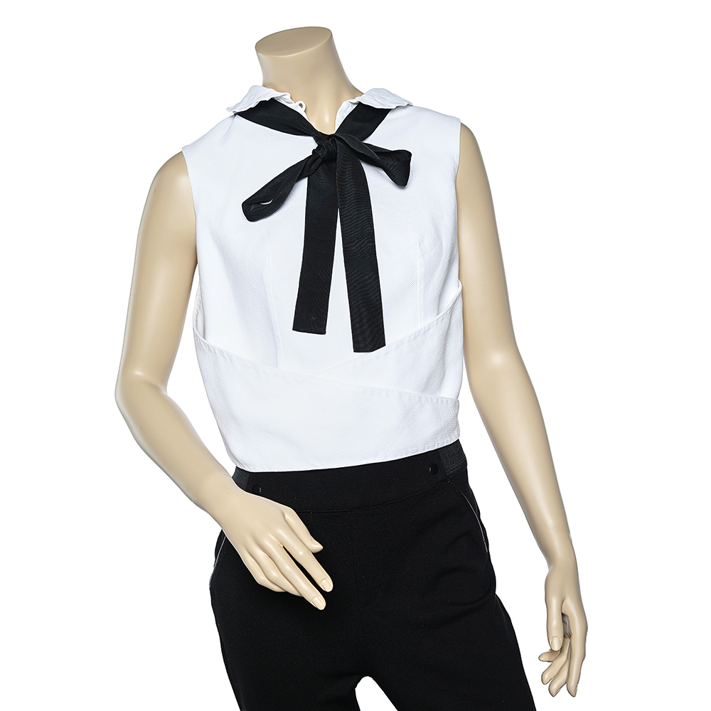 Giorgio Armani White Cotton Sleeveless Wrap Top M, Shirts & Tops - Luxury Closet catalog