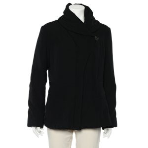 Giorgio Armani Black Quilted Oversized Collar Zip Front Jacket XL, Coats & Jackets - Luxury Closet catalog