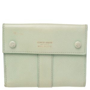 Giorgio Armani Green Leather French Wallet, Wallets & Money Clips - Luxury Closet catalog