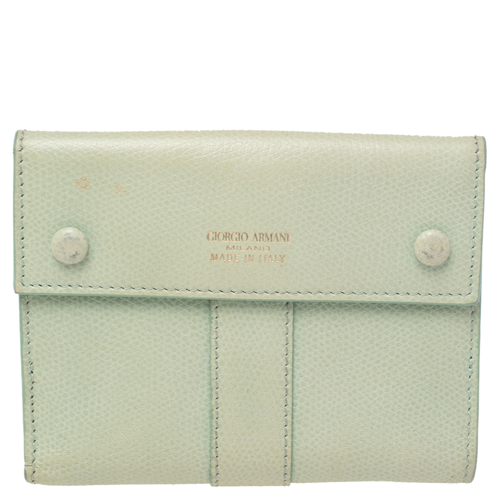 Giorgio Armani Green Leather French Wallet, Wallets & Money Clips - Luxury Closet catalog