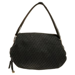 Giorgio Armani Black Signature Canvas And Leather Shoulder Bag, Shoulder Bags - Luxury Closet catalog