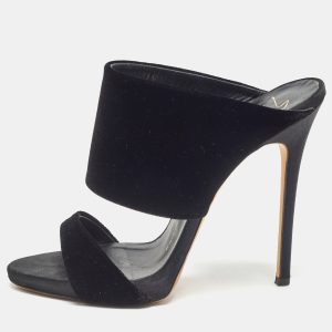 Giuseppe Zanotti Black Velvet Andrea Sandals Size 37.5, Sandals - Luxury Closet catalog