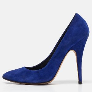 Giuseppe Zanotti Blue Suede Round Toe Pumps Size 40, Pumps - Luxury Closet catalog