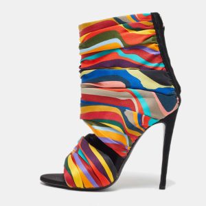 Giuseppe Zanotti Multicolor Satin Open Toe Sandals Size 36, Sandals - Luxury Closet catalog