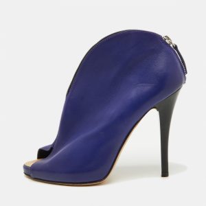 Giuseppe Zanotti Purple Leather Peep Toe Ankle Booties Size 36, Boots - Luxury Closet catalog