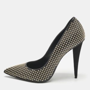 Giuseppe Zanotti Black Leather Ester Studded Pumps Size 38.5, Pumps - Luxury Closet catalog