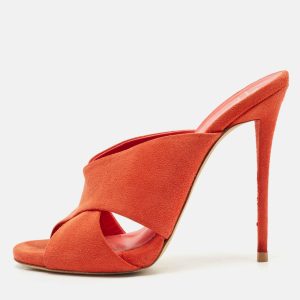 Giuseppe Zanotti Orange Suede Slide Sandals Size 38, Sandals - Luxury Closet catalog