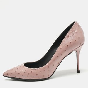 Giuseppe Zanotti Pink Ostrich Leather Lucrezia Pumps Size 35, Pumps - Luxury Closet catalog