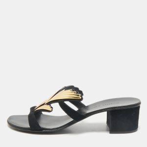 Giuseppe Zanotti Black Suede Angel Wing Slide Sandals Size 36, Sandals - Luxury Closet catalog