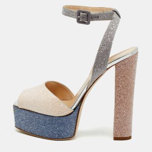 Giuseppe Zanotti Multicolor Glitter Lavinia Platform Sandals Size 40, Sandals - Luxury Closet catalog