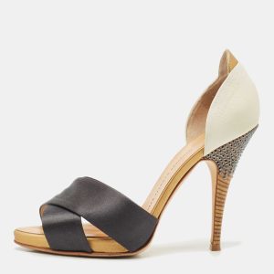 Giuseppe Zanotti Multicolor Leather and Satin Platform Pumps Size 38.5, Pumps - Luxury Closet catalog