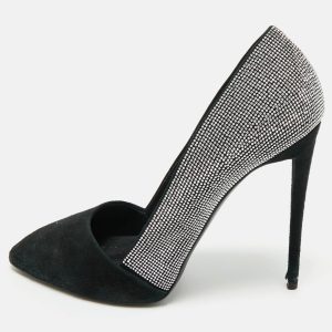 Giuseppe Zanotti Black Suede Crystal Embellished Pumps Size 39, Pumps - Luxury Closet catalog