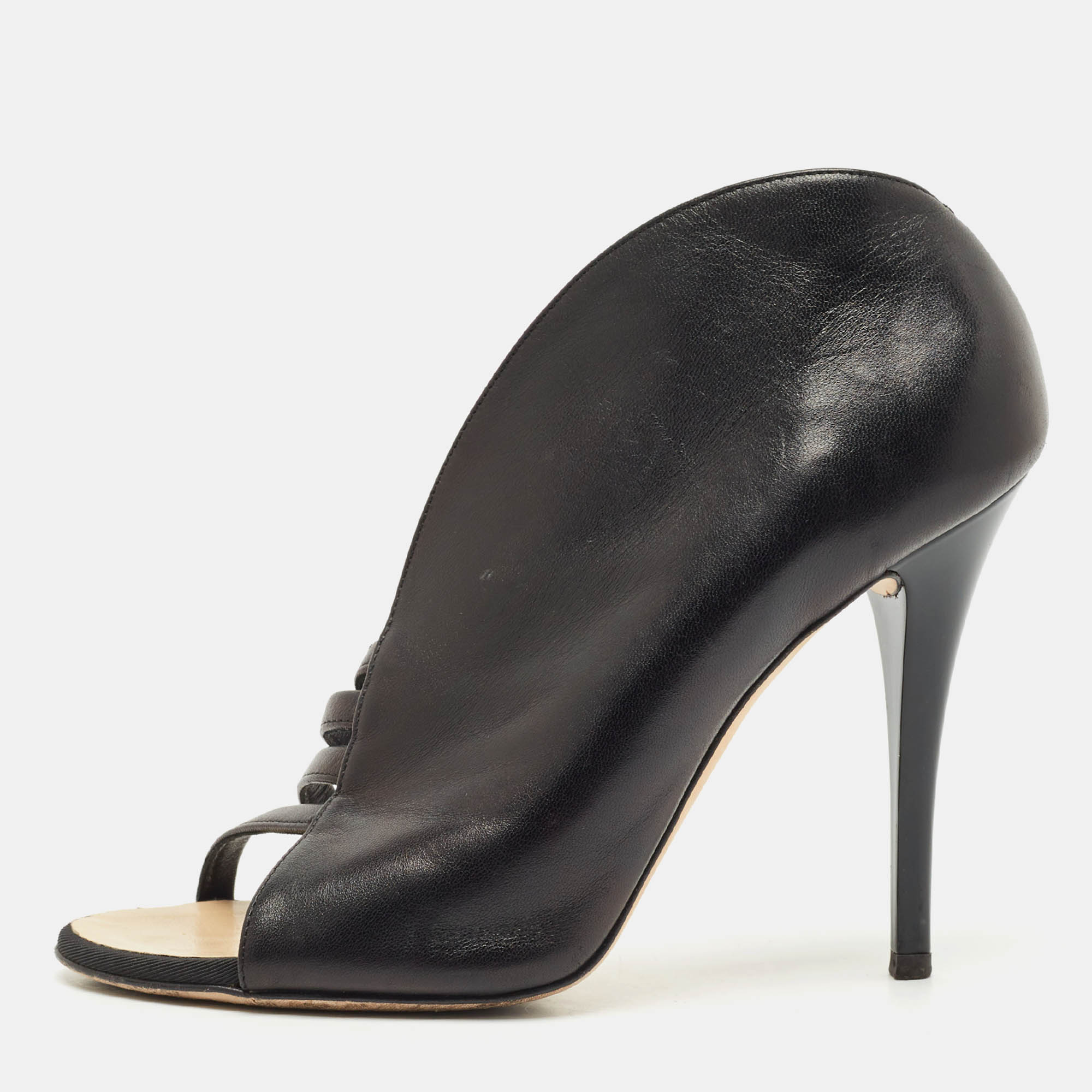 Giuseppe Zanotti Black Leather Cut Out Sandals Size 38.5, Sandals - Luxury Closet catalog