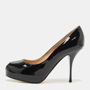 Giuseppe Zanotti Black Patent Leather Peep Toe Pumps Size 41, Pumps - Luxury Closet catalog