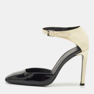 Giuseppe Zanotti Black/Cream Patent Leather Leandra Ankle Strap Pumps Size 34, Pumps - Luxury Closet catalog