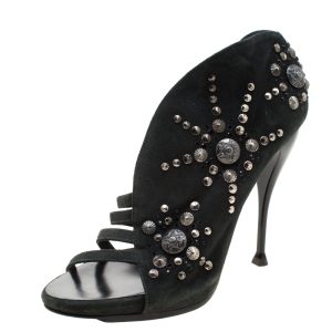 Giuseppe Zanotti Grey Suede Embellished Sandals Size 39, Sandals - Luxury Closet catalog