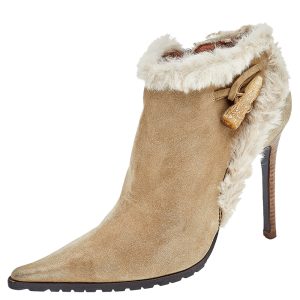 Giuseppe Zanotti Beige Suede And Fur Ankle Length Boots Size 40, Boots - Luxury Closet catalog