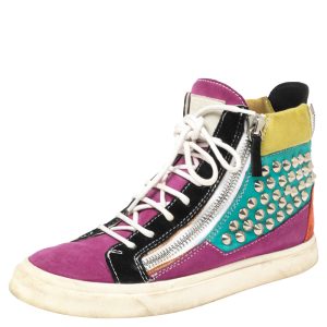 Giuseppe Zanotti Multicolor Suede Spike High-Top Sneakers Size 37, Athletic Shoes & Sneakers - Luxury Closet catalog