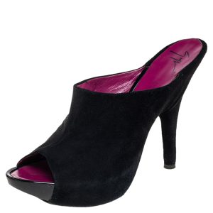 Giuseppe Zanotti Black Suede Open Toe Mule Sandals Size 40.5, Sandals - Luxury Closet catalog