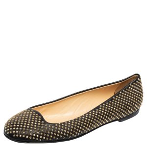 Giuseppe Zanotti Black Leather Studded Ballet Flats Size 38, Flats - Luxury Closet catalog