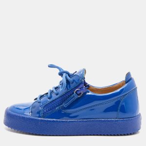 Giuseppe Zanotti Blue Patent Leather Donna Low Top Sneakers Size 36, Athletic Shoes & Sneakers - Luxury Closet catalog