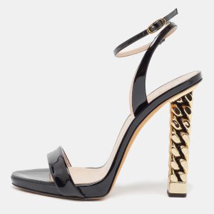 Giuseppe Zanotti Black Patent Leather Cathy Ankle Strap Sandals Size 37, Sandals - Luxury Closet catalog